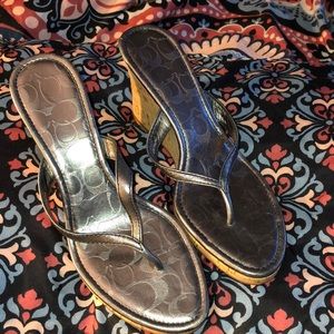 Coach wedge sandals.